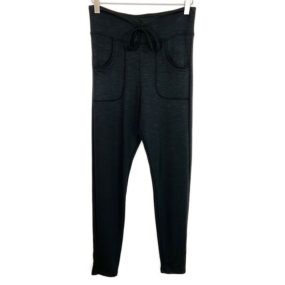 A New Day Black Static Stripe Drawstring Lounge Pants Small - Picture 5 of 5